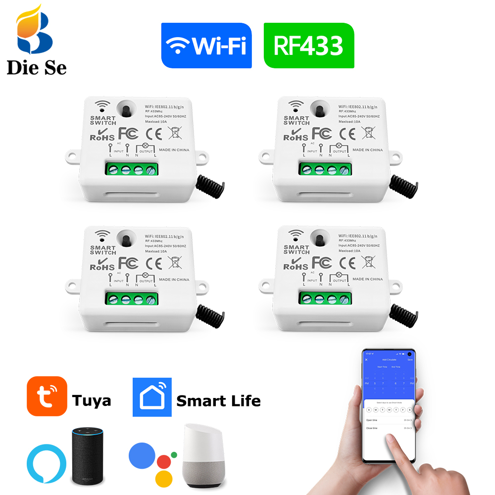 Home Improvement Years - Tuya WiFi Slimme Lichtschakelaar 433MHz 110V