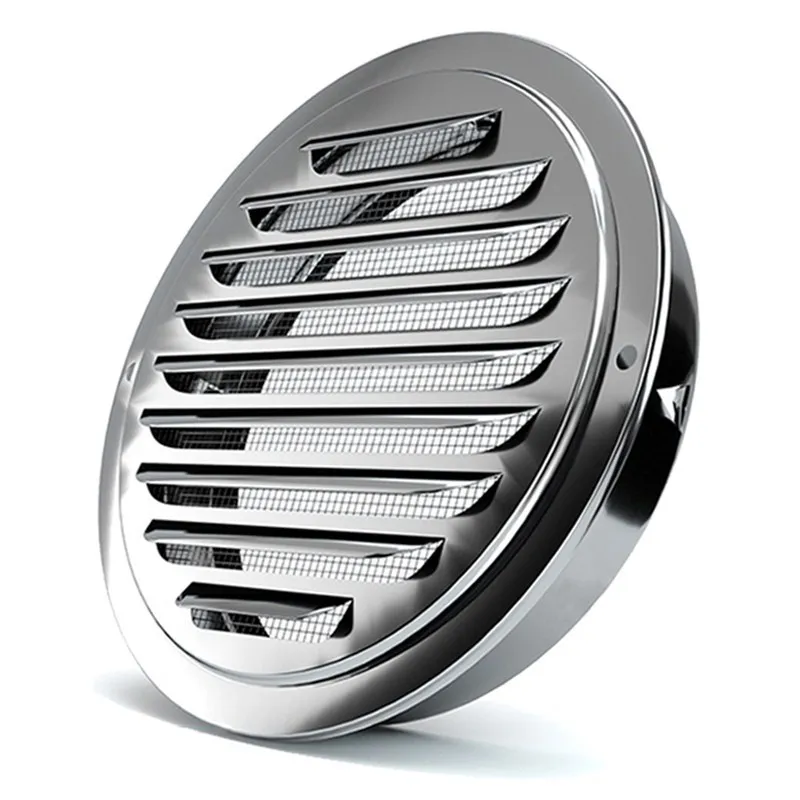 Electrical Outlet Cover - Aço Inox binnenplaats buitenmuur luchtuitlaatrooster, ronde
