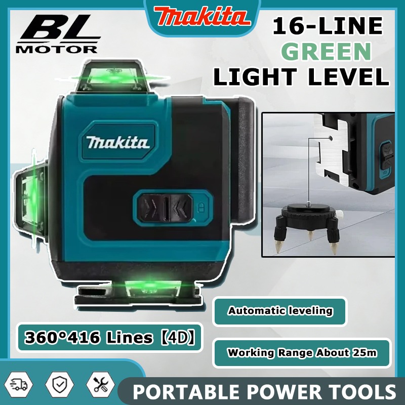 Level Laser Line - Makita Hoge-Precisie Groene Laserwaterpas 16-Lijn 360°