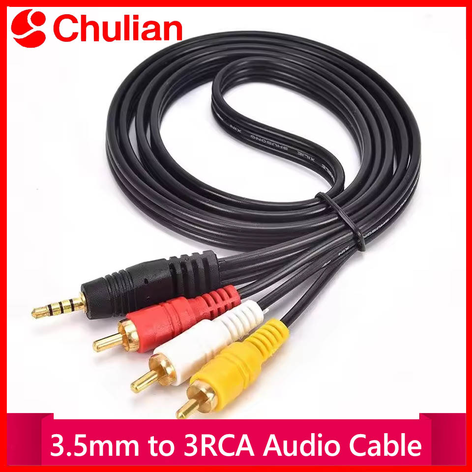 Home Improvement Videos - 3,5 mm naar 3 RCA vergulde