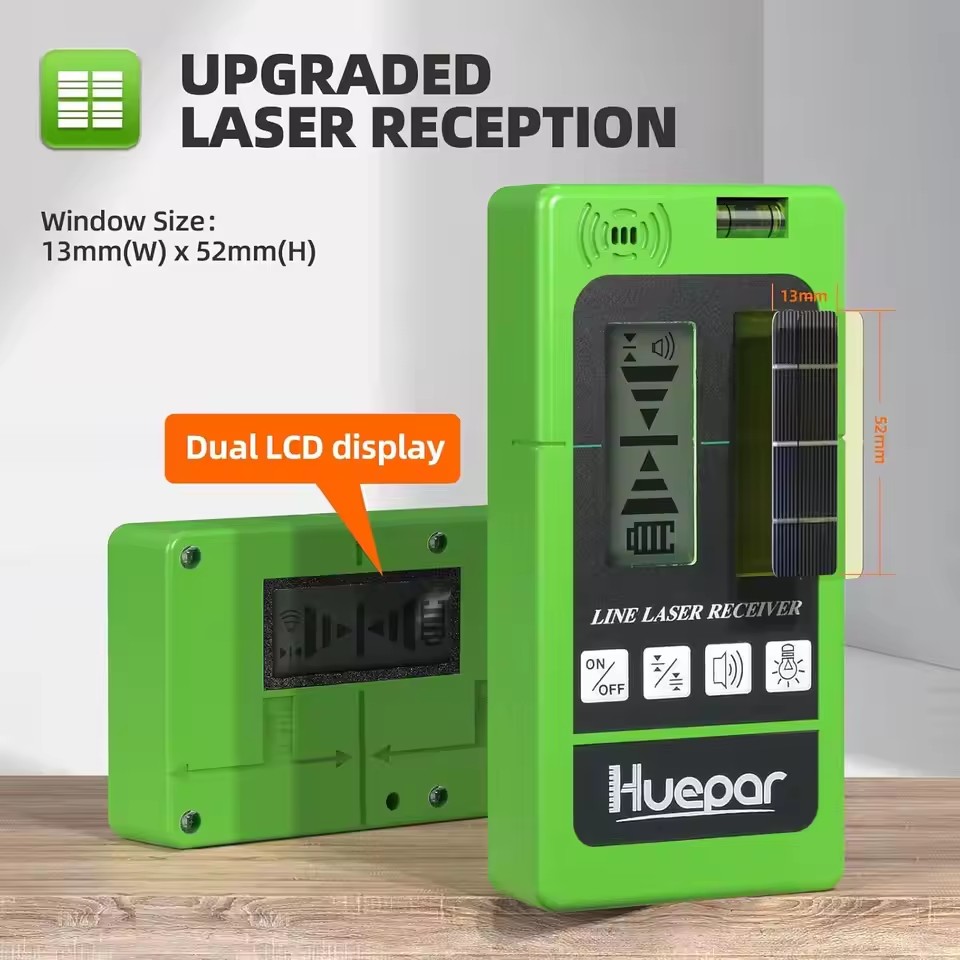 Level Laser Line - Huepar Laserontvanger LR-5RG voor laserniveauinstrumenten, groene