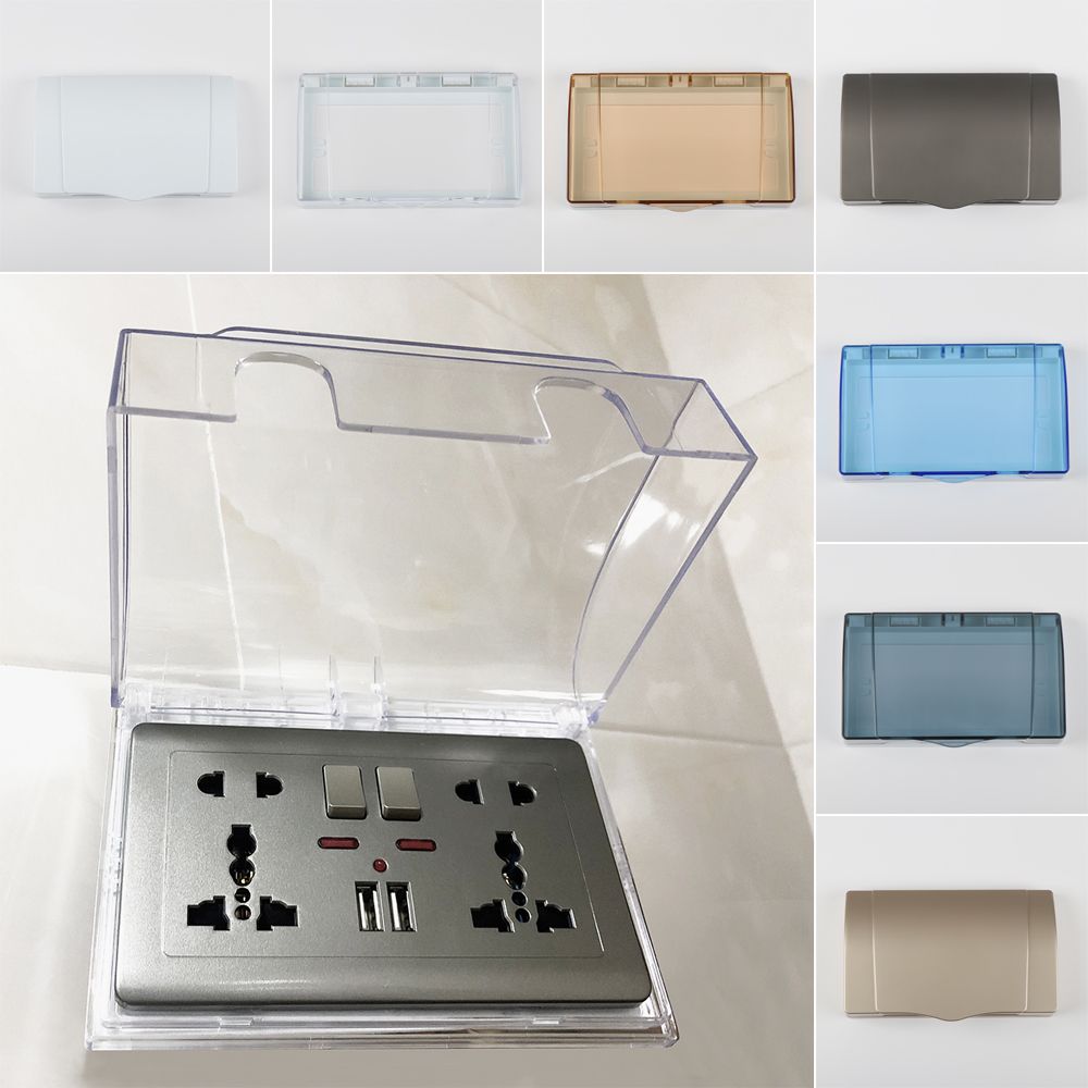 Electrical Outlet Cover - Plastic schakelaarbeschermingsdoos Dubbele stopcontacten Waterdichte stopcontactbeschermer