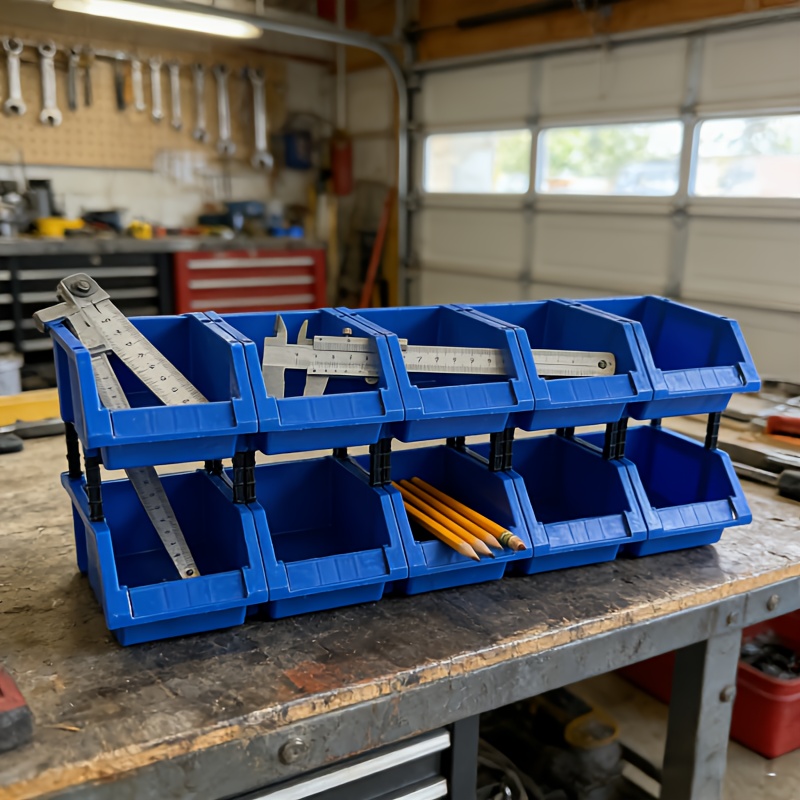 10 stuks blauwe plastic opberg - Home Improvement Binford Tools recensie en prijs