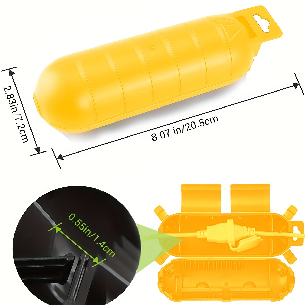 Verlengsnoer met gele veilighe - Electrical Outlet Cover recensie en prijs