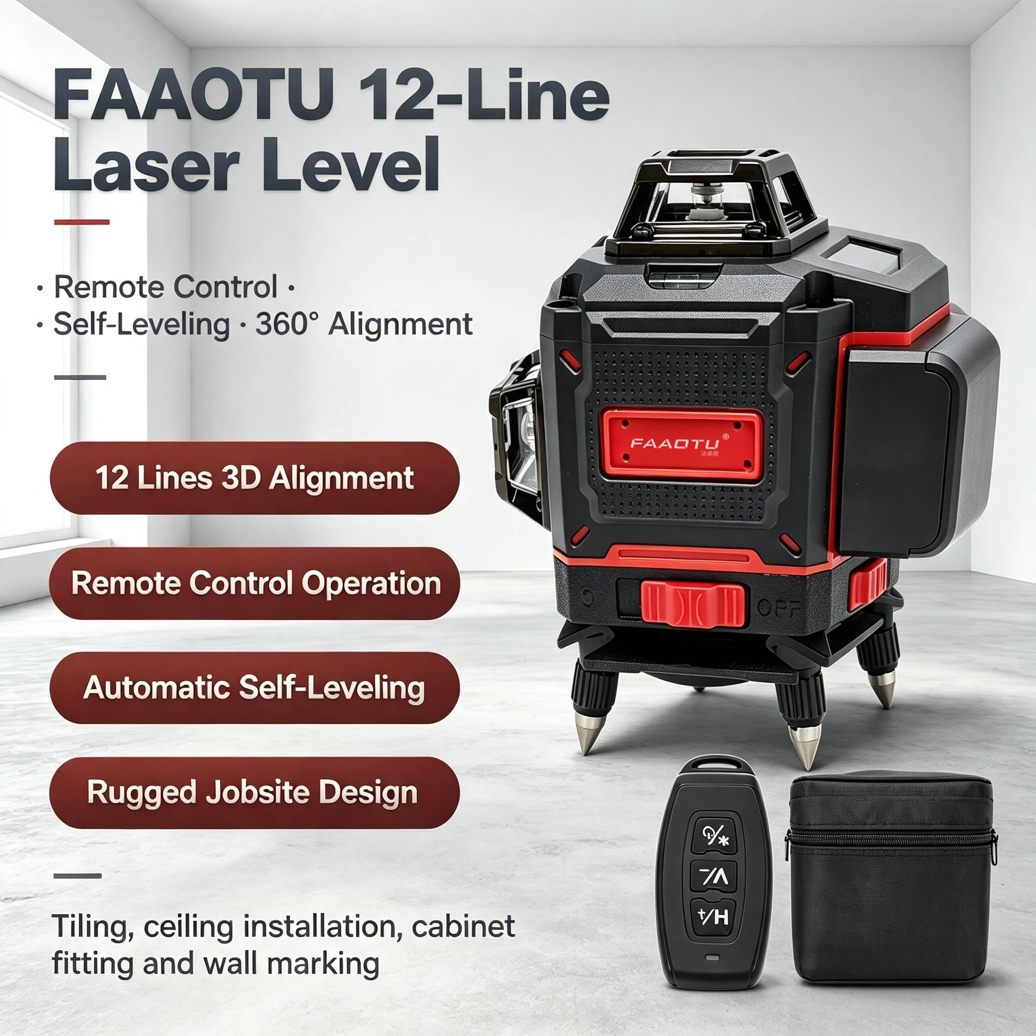 FAAOTU Digitale 360-graden kru - Level Laser Line recensie en prijs