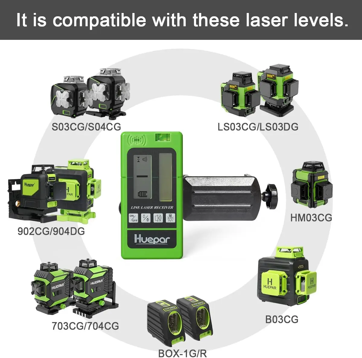 Huepar Laserontvanger LR-5RG v - Level Laser Line recensie en prijs